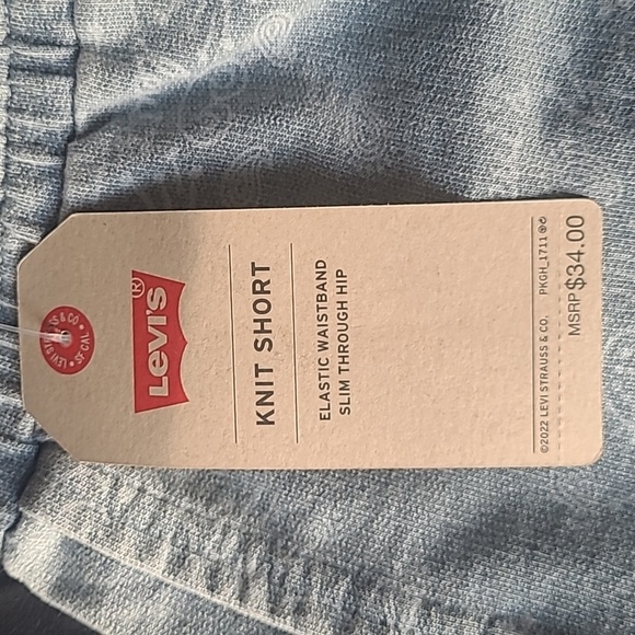 Levi's Girl Knit Shorts, Large, Blue - Picture 5 of 6